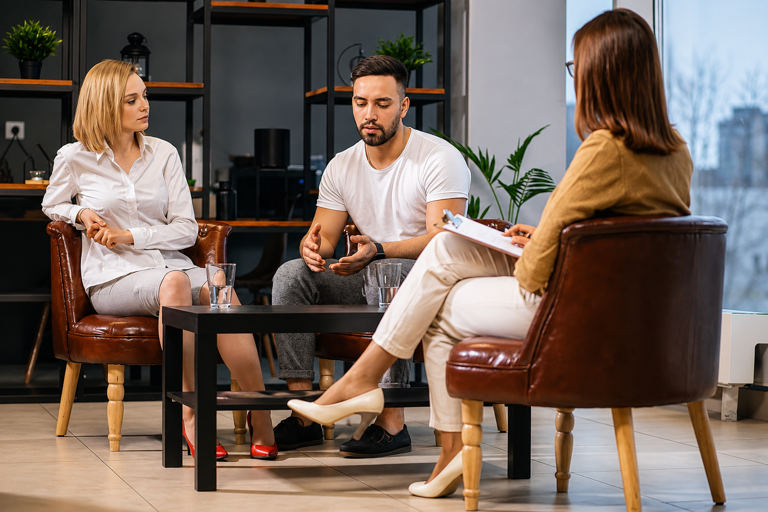 A couples counselling session